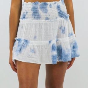 Vintage Havana blue tie-dye skirt